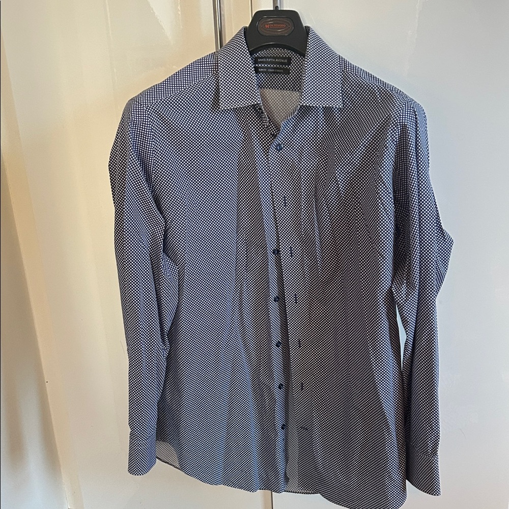 Men's Blue Patterned Shirt